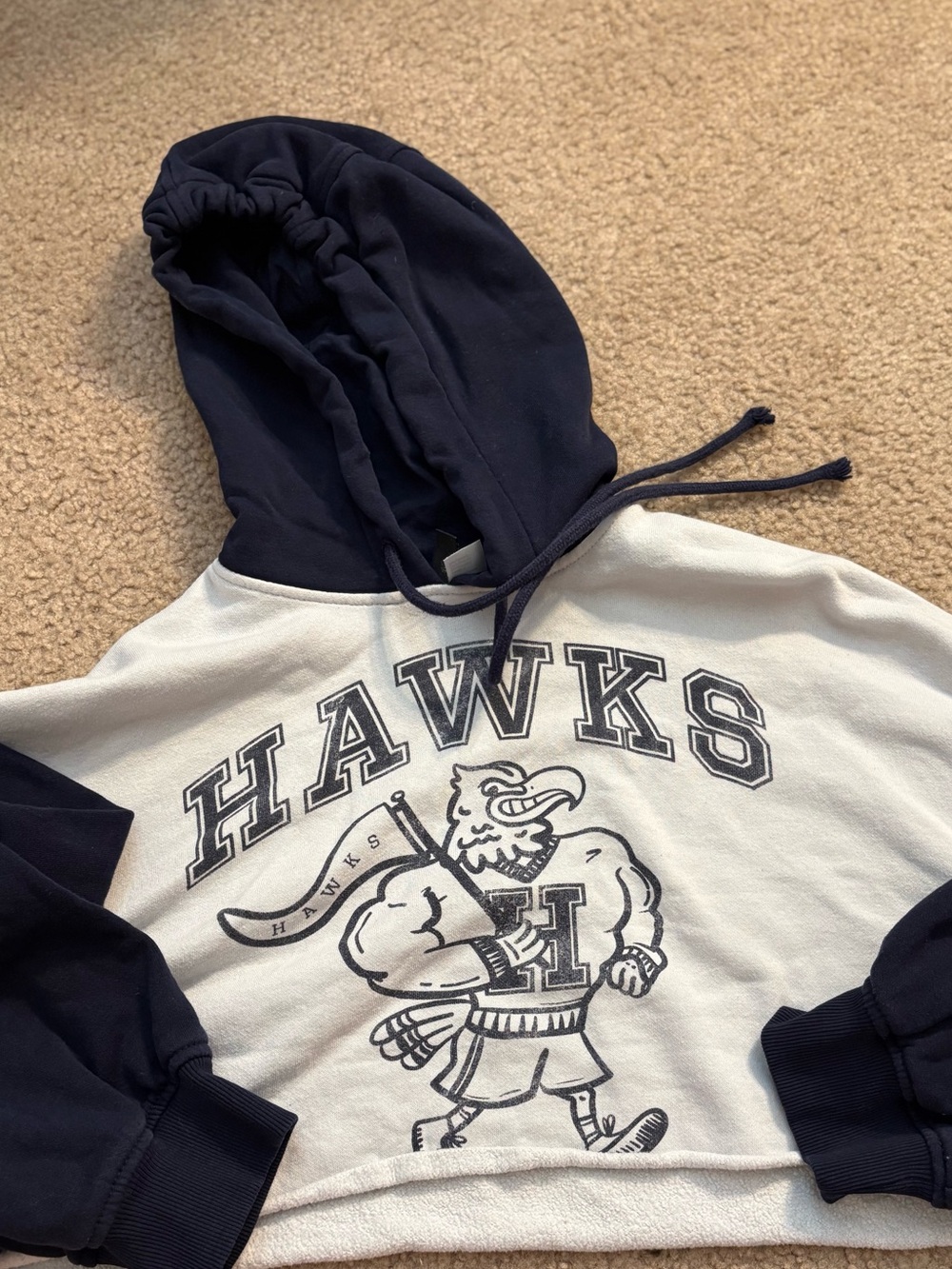 Hawks Navy & White Kids Hoodie